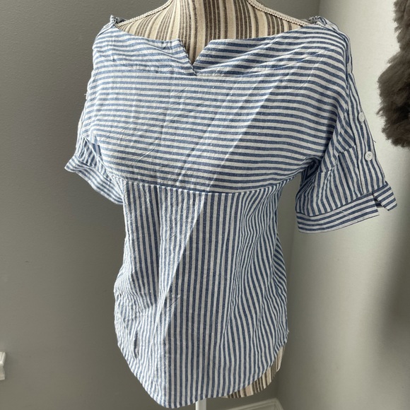 Preppy Summer Boatneck Top - Picture 4 of 5
